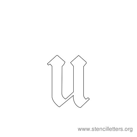 lowercase gothic stencil letter u lowercase gothic stencil letter u