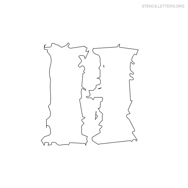 Stencil Letter Bubble H
