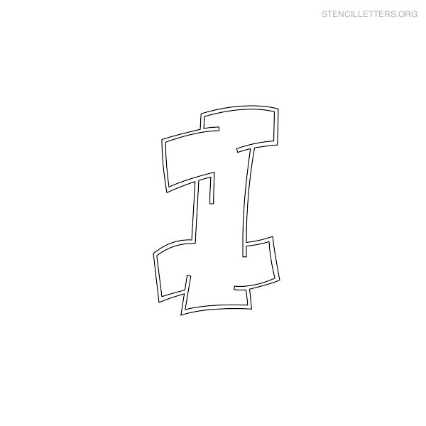 Stencil Letter Graffiti I