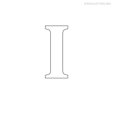 Stencil Letter Small I