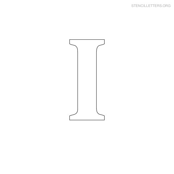Stencil Letter Uppercase I