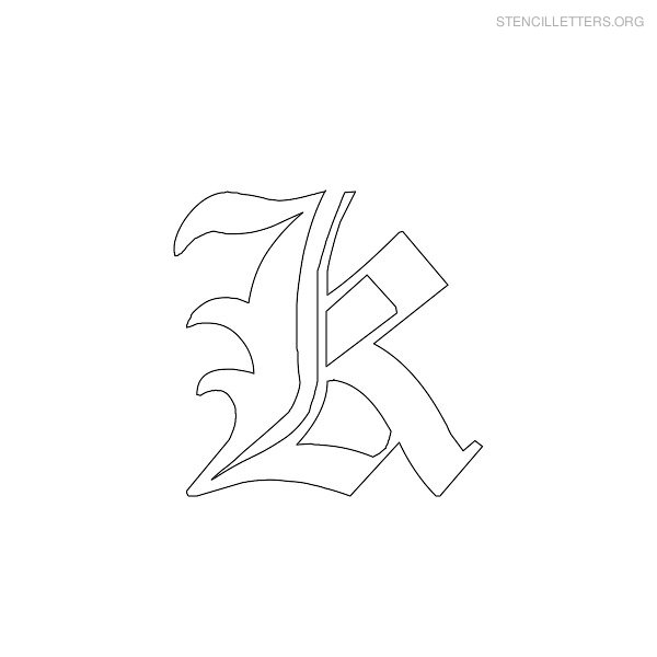 Stencil Letter Gothic K