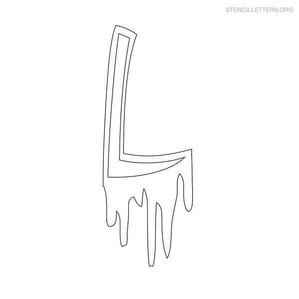 Stencil Letter Halloween L