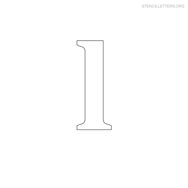 Stencil Letter Lowercase L