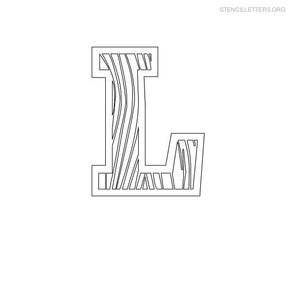 Stencil Letter Wooden L