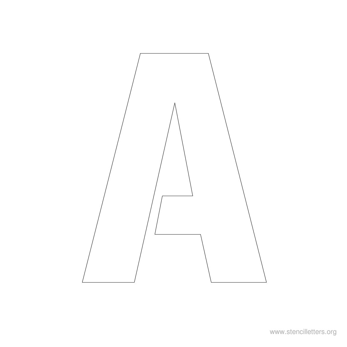 Large Stencil Letters Style #1 A Large Stencil Letters Style #1 A