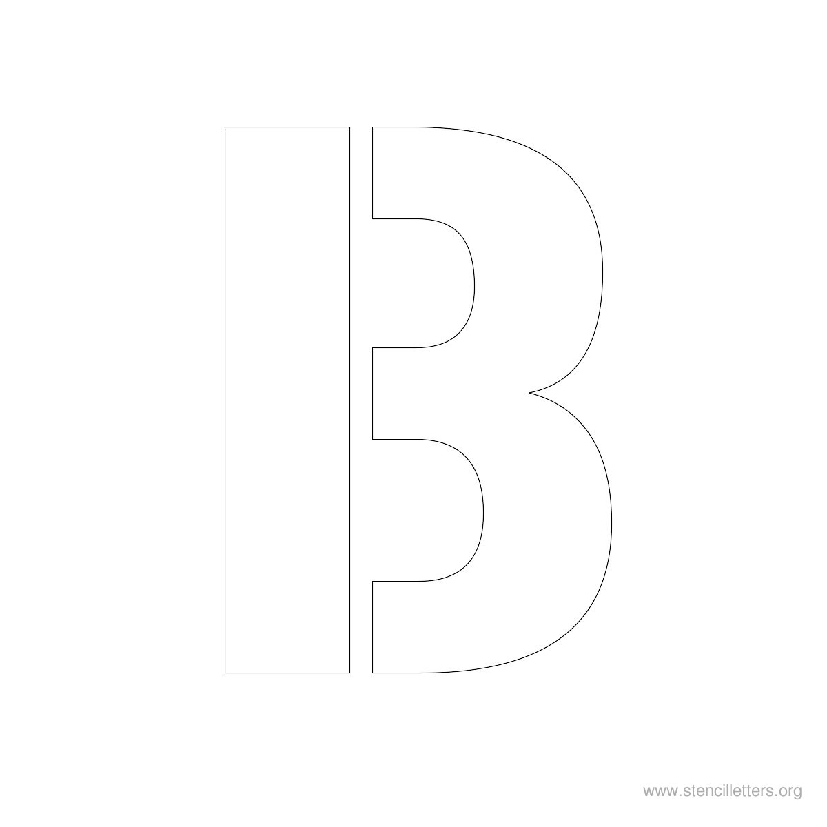 Large Stencil Letters Style #1 B Large Stencil Letters Style #1 B
