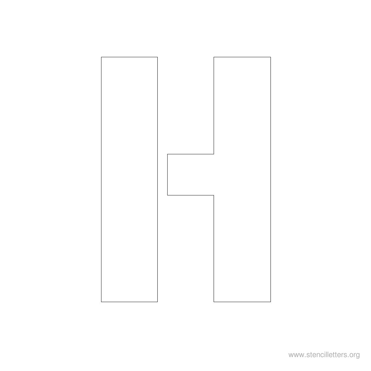 Large Stencil Letters Style #1 H Large Stencil Letters Style #1 H