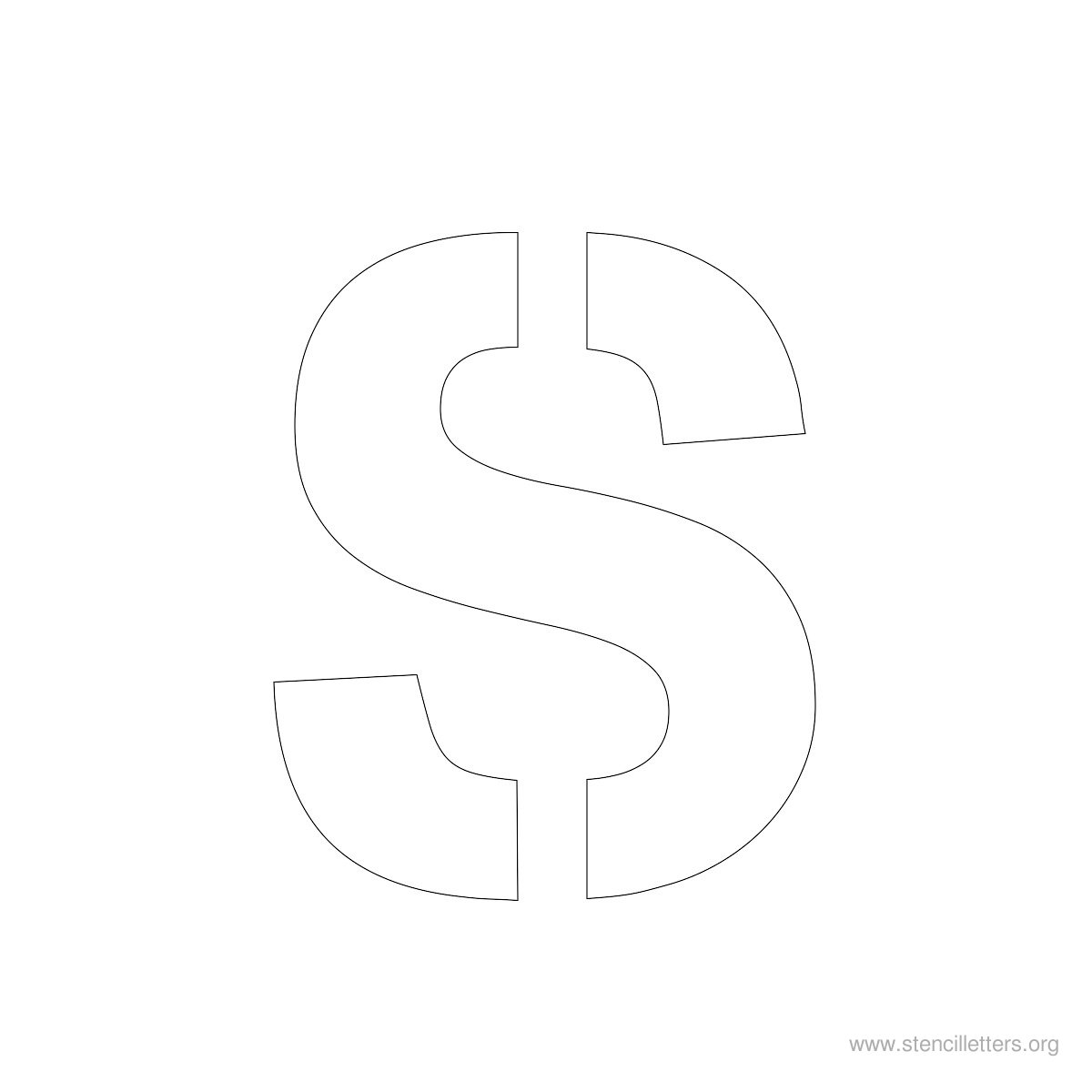 Large Stencil Letters Style #2 S Large Stencil Letters Style #2 S