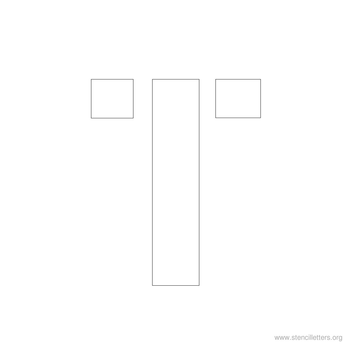 Large Stencil Letters Style #2 T Large Stencil Letters Style #2 T