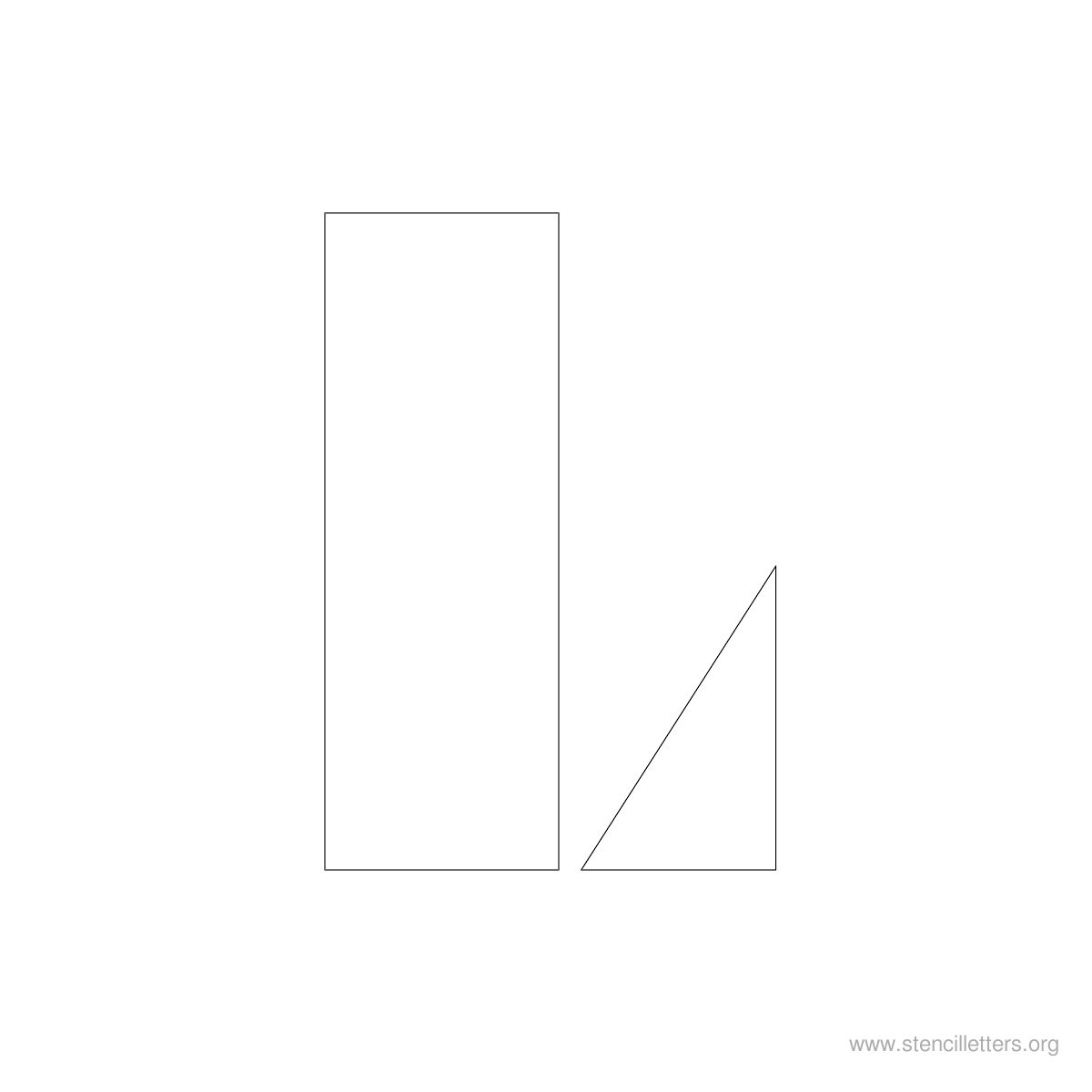 Large Stencil Letters Style #3 L Large Stencil Letters Style #3 L