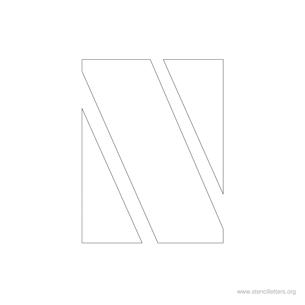 Large Stencil Letters Style #3 N Large Stencil Letters Style #3 N