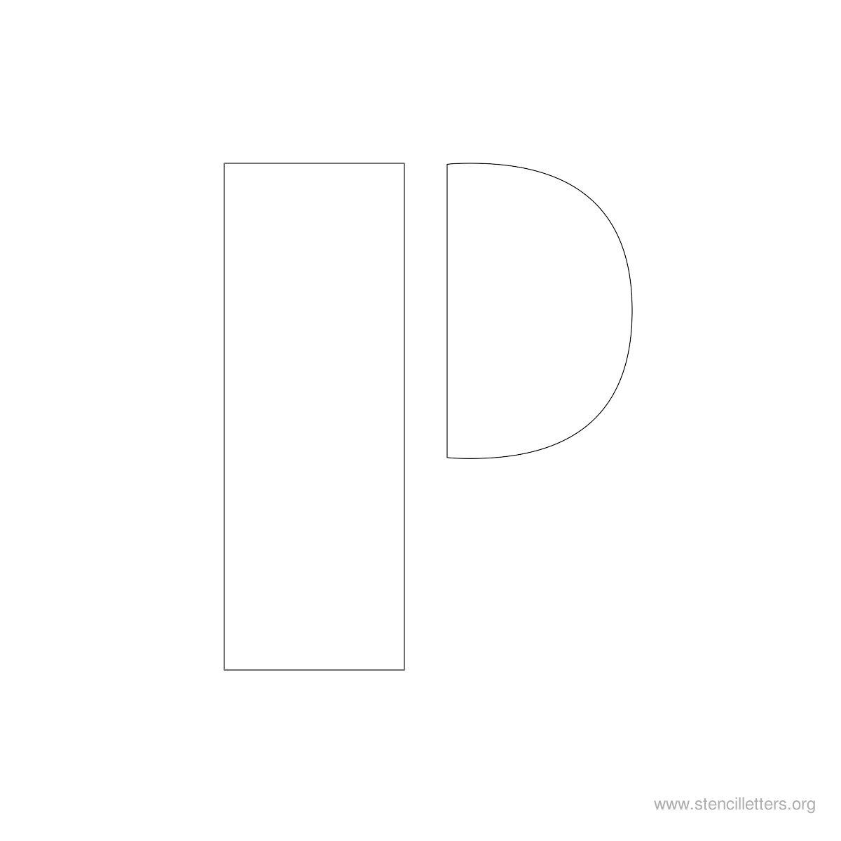 Large Stencil Letters Style #3 P Large Stencil Letters Style #3 P