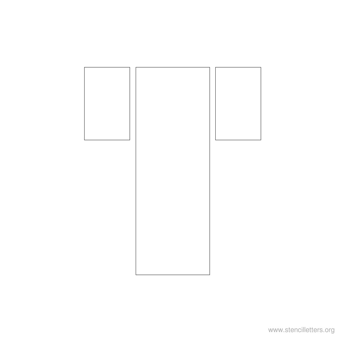 Large Stencil Letters Style #3 T Large Stencil Letters Style #3 T