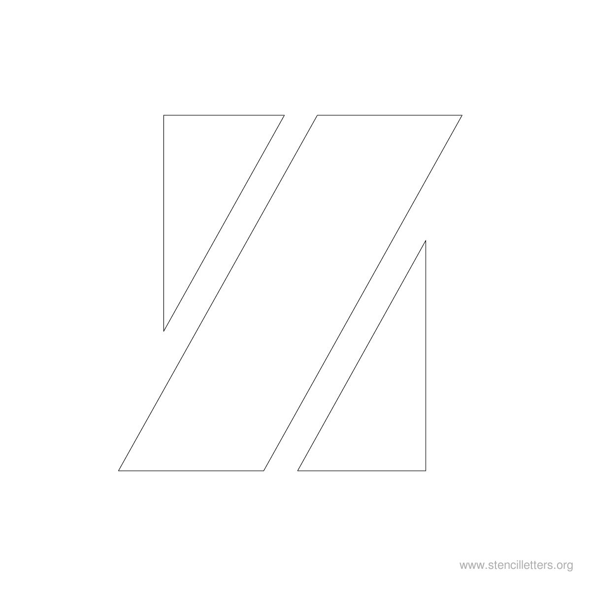 Large Stencil Letters Style #3 Z Large Stencil Letters Style #3 Z
