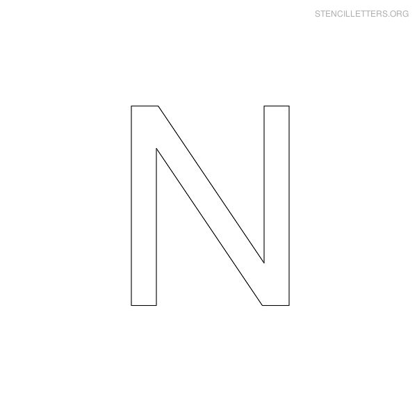 Stencil Letters N