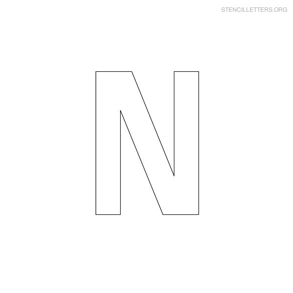 Stencil Letter Military N
