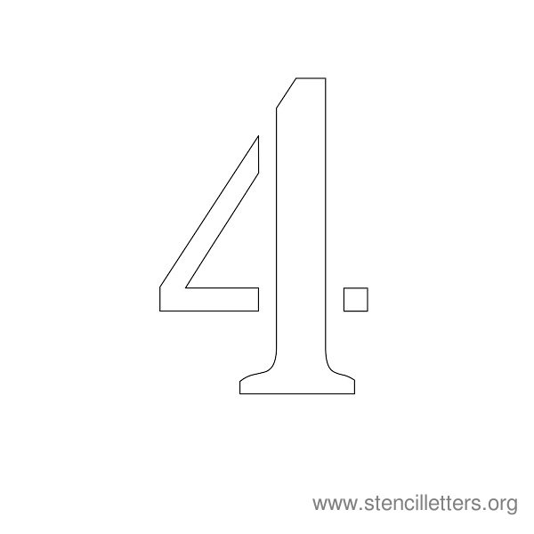 Number Stencil 4