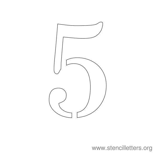 Number Stencil 5