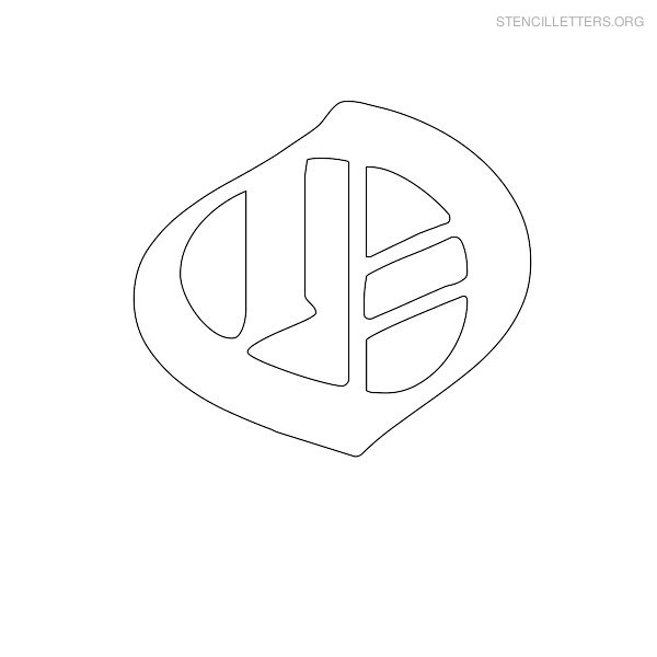 Stencil Letter Old English O