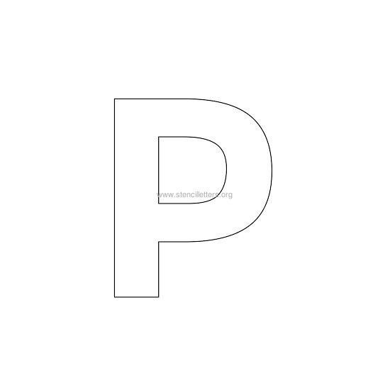 bold stencil letter p bold stencil letter p