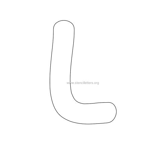 bubble stencil letter l