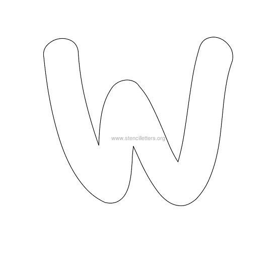 bubble stencil letter w