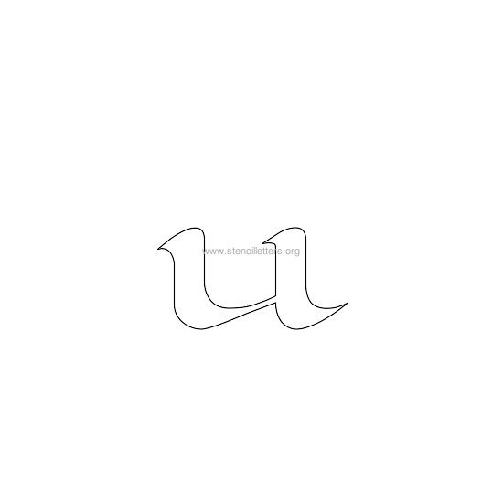 celtic stencil letter u celtic stencil letter u