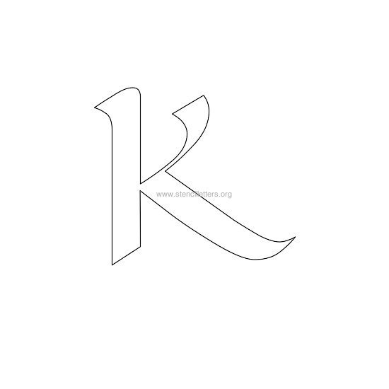 celtic stencil letter k celtic stencil letter k