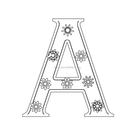 christmas stencil letter a christmas stencil letter a