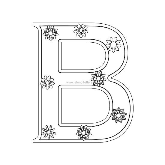 christmas stencil letter b christmas stencil letter b