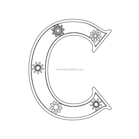 christmas stencil letter c christmas stencil letter c
