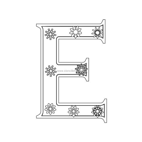 christmas stencil letter e christmas stencil letter e