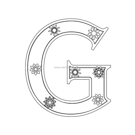 christmas stencil letter g christmas stencil letter g