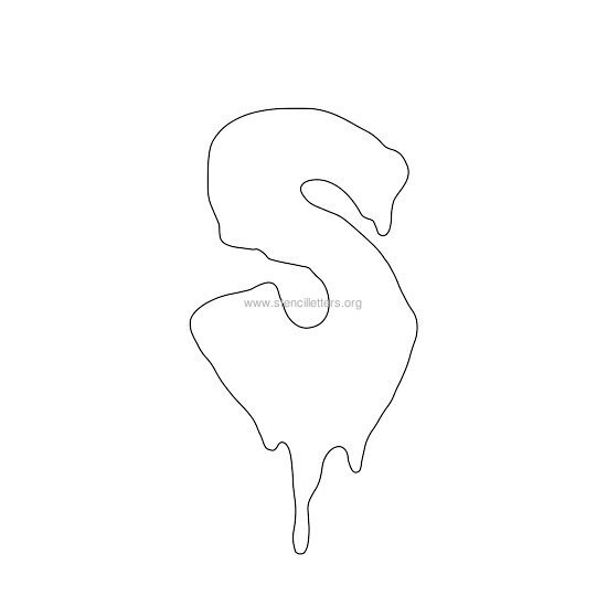 halloween stencil letter s