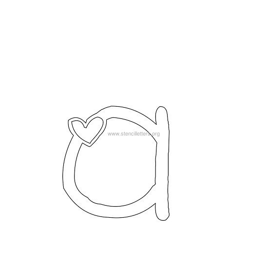 heart design stencil letter a heart design stencil letter a