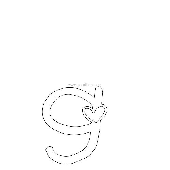 heart design stencil letter g heart design stencil letter g