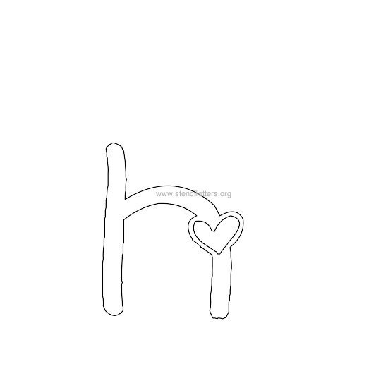 heart design stencil letter h heart design stencil letter h