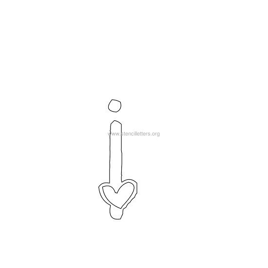 heart design stencil letter i heart design stencil letter i