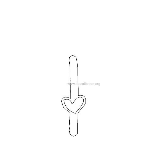heart design stencil letter l heart design stencil letter l