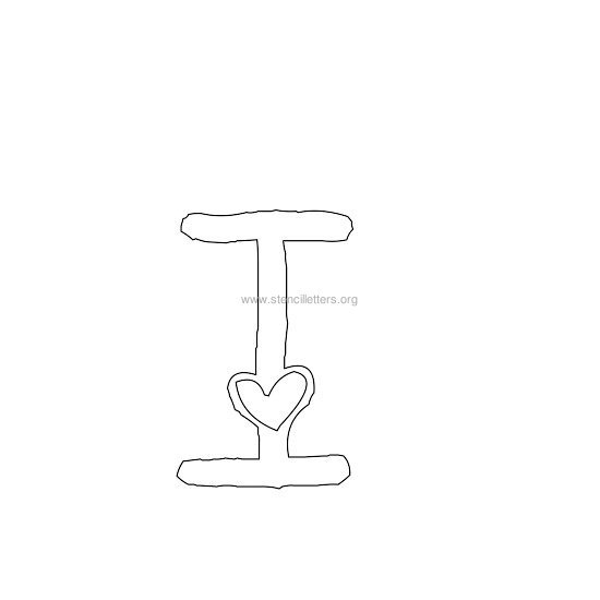 heart design stencil letter i heart design stencil letter i