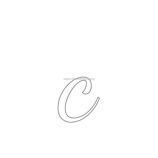 lowercase wedding stencil letter c lowercase wedding stencil letter c
