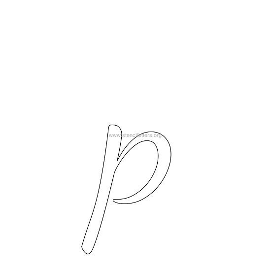 lowercase wedding stencil letter p lowercase wedding stencil letter p