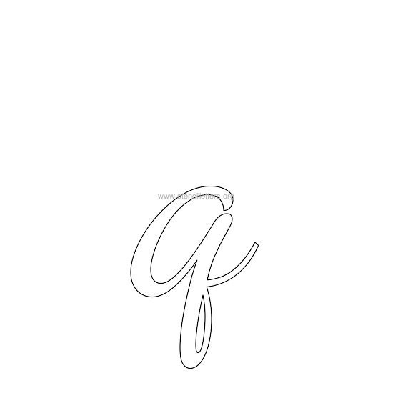 lowercase wedding stencil letter q lowercase wedding stencil letter q