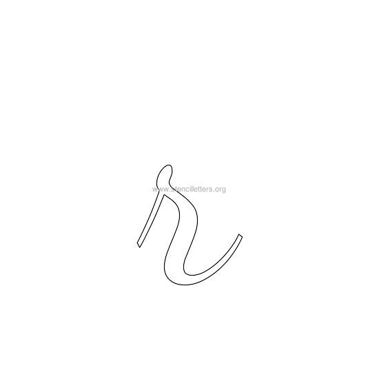 lowercase wedding stencil letter r lowercase wedding stencil letter r