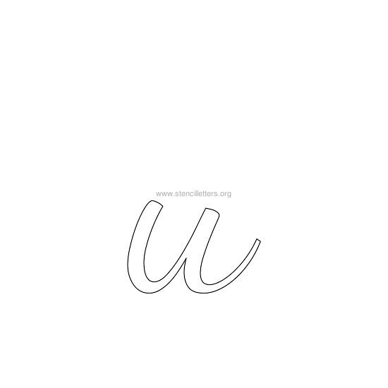 lowercase wedding stencil letter u lowercase wedding stencil letter u