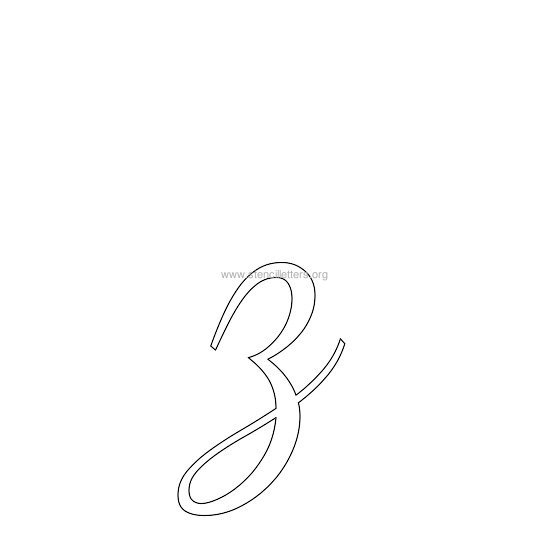 lowercase wedding stencil letter z lowercase wedding stencil letter z