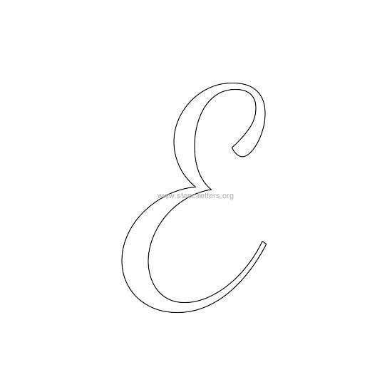 uppercase wedding stencil letter e uppercase wedding stencil letter e