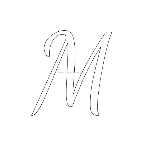 uppercase wedding stencil letter m uppercase wedding stencil letter m
