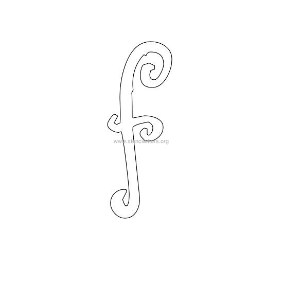lowercase scrapbooking stencil letter f lowercase scrapbooking stencil letter f